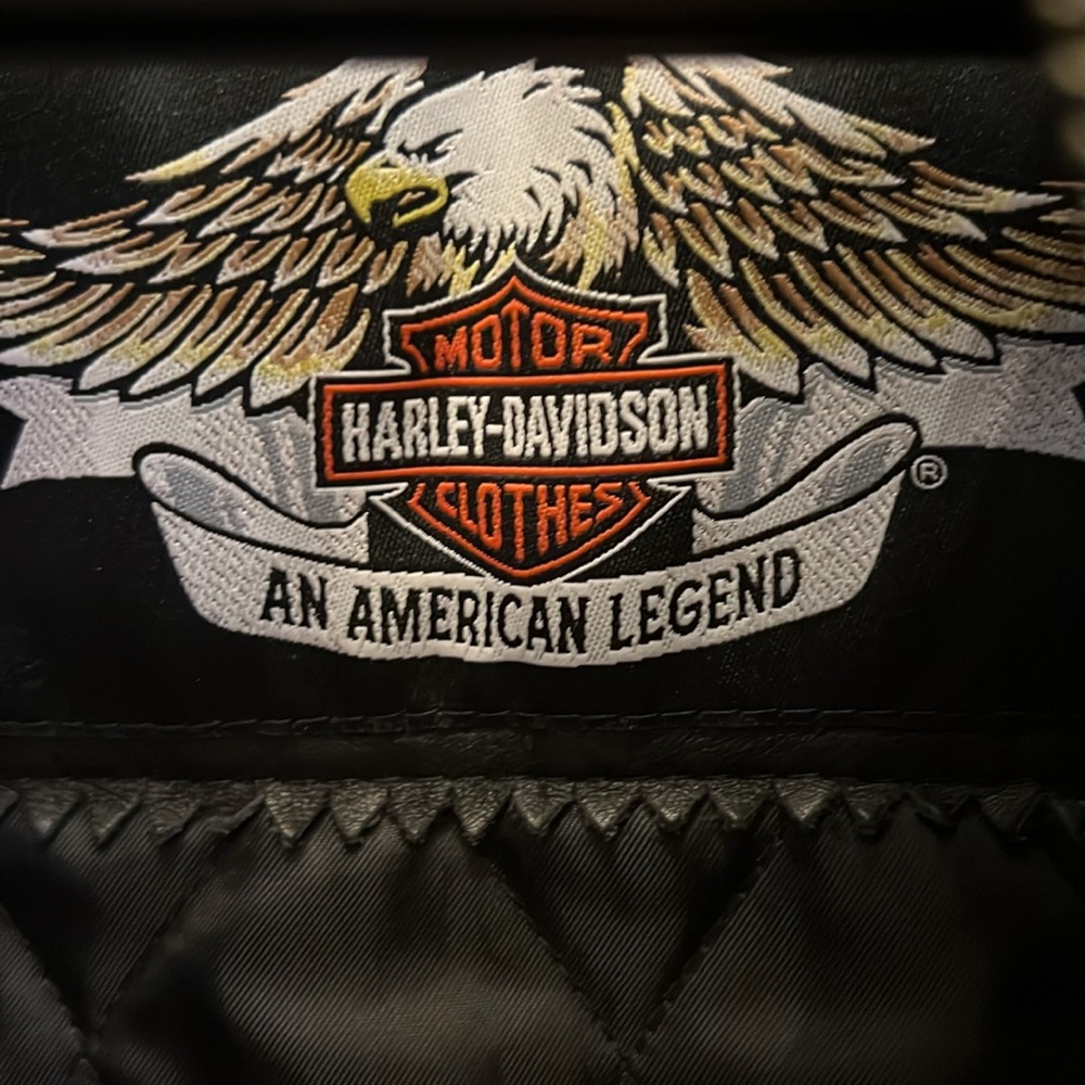 Harley Davidson Leather Riding Jacket - Picture 3 of 12